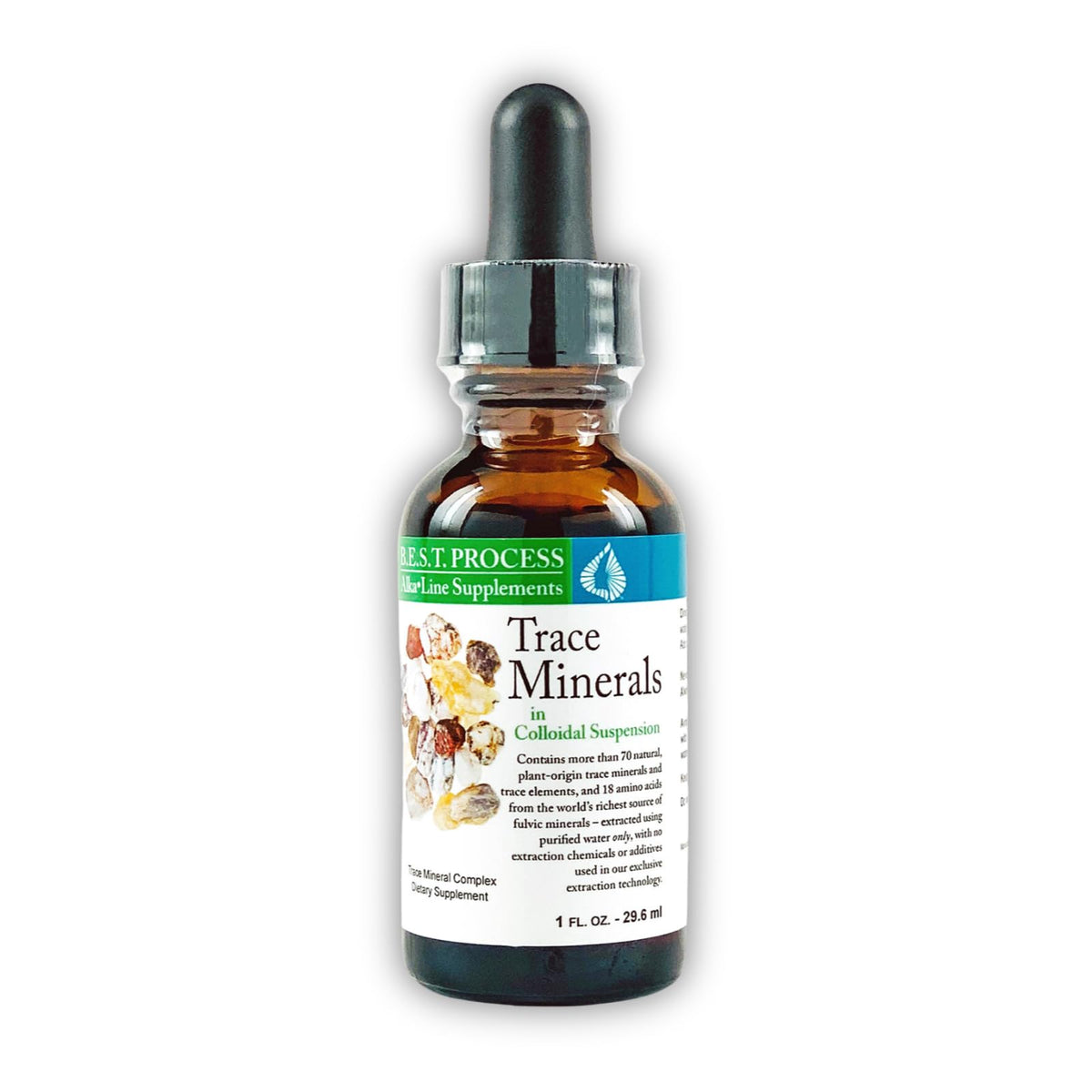 Flacon de 30 ml de Morter Trace Minerals avec étiquette visible
