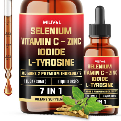 Flacon de 30 ml de Sélénium Liquide 200mcg de MILIVOL