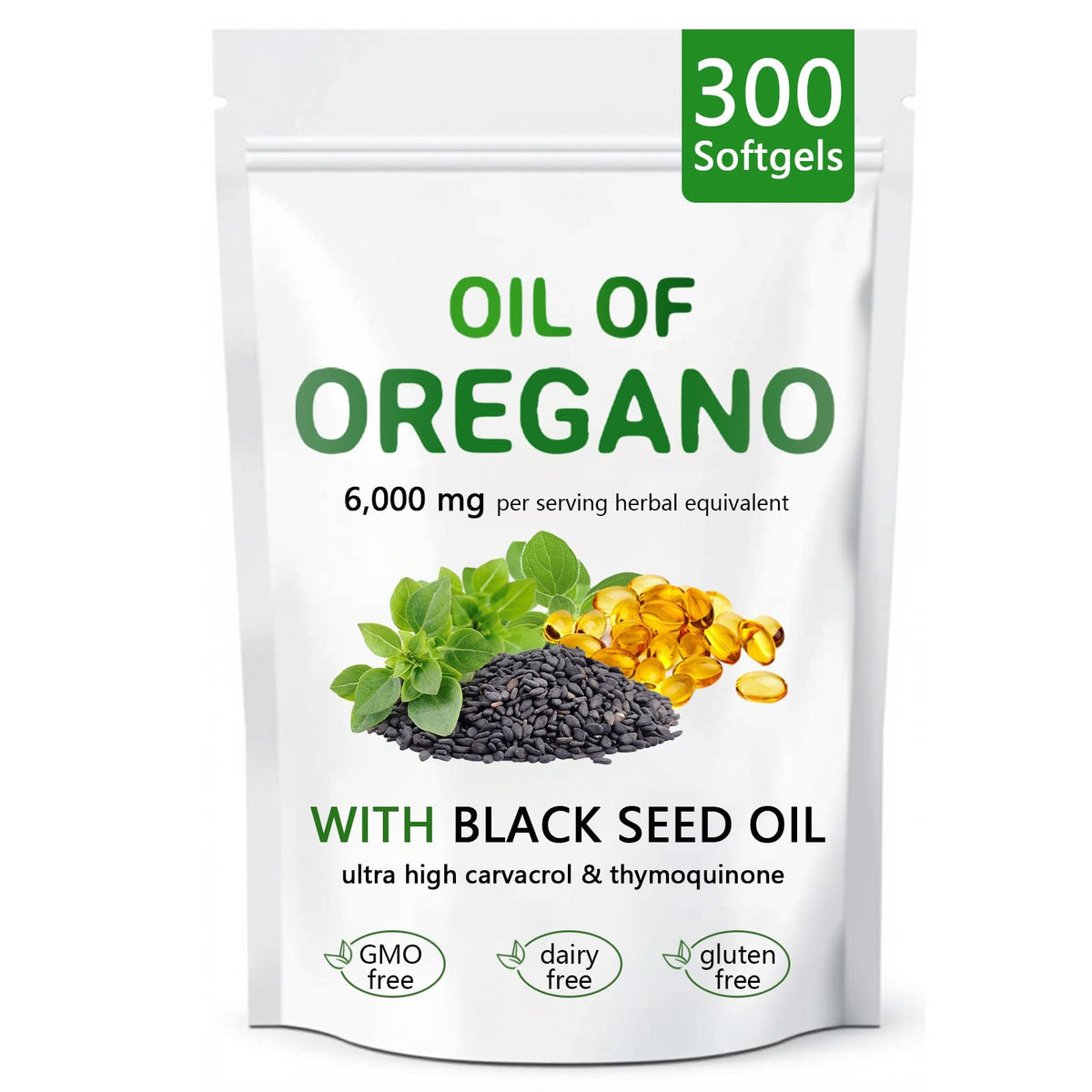 Flacon de 300 capsules d'huile d'origan ARSYCHLL