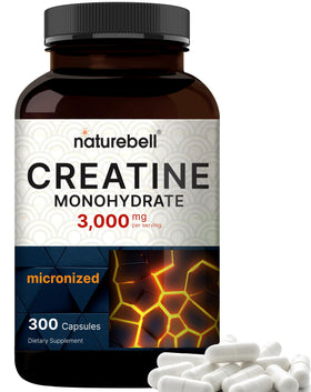 Flacon de 300 capsules de créatine monohydrate NatureBell