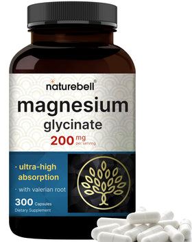 Flacon de 300 capsules de glycinate de magnésium pur NatureBell