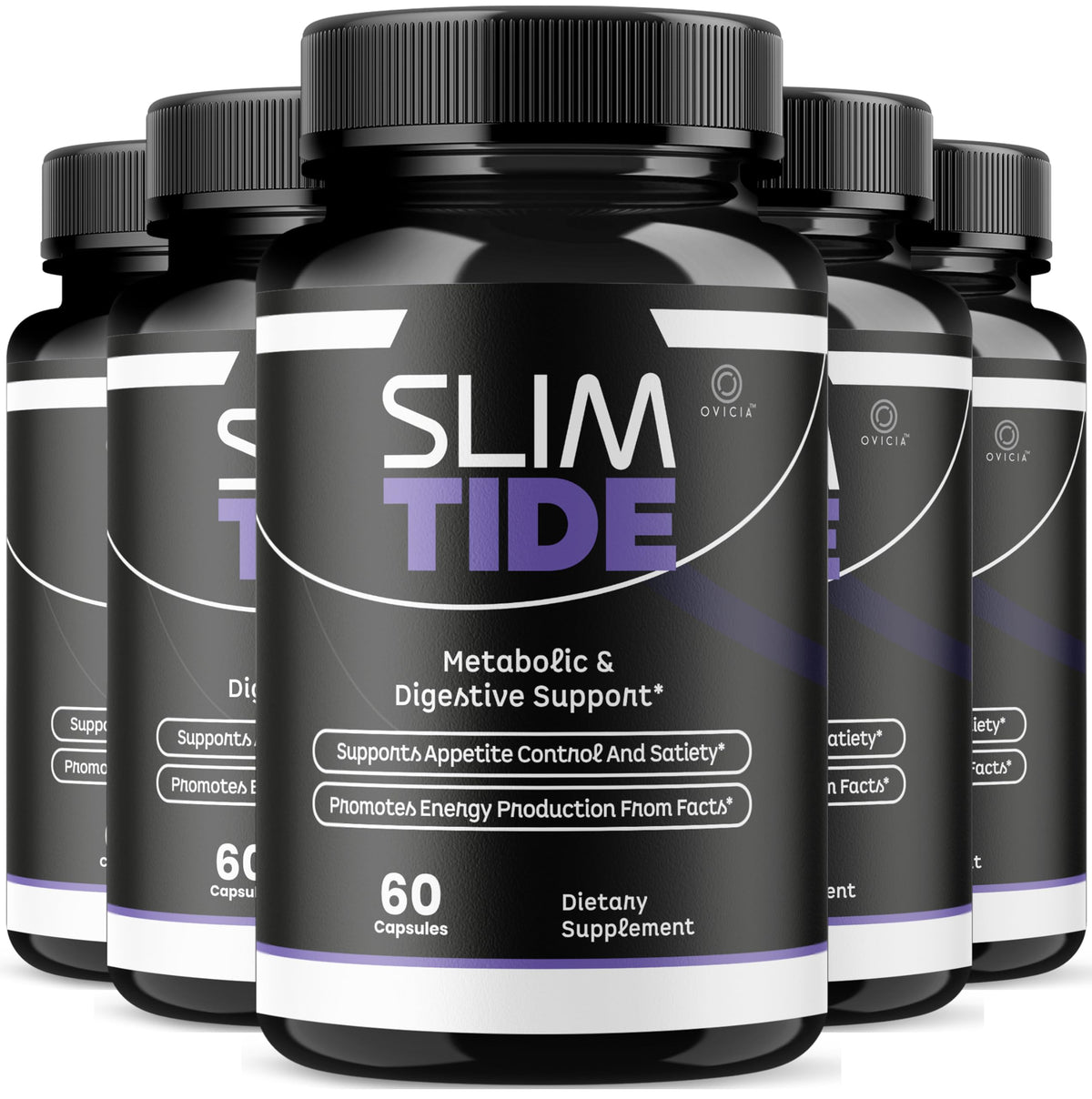 Flacon de 300 capsules Slimtide d'OVICIA vue de face