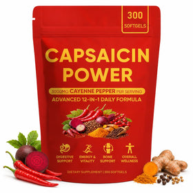 Flacon de 300 gélules de Capsaicin Power Thicair avec étiquette