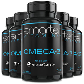 Flacon de 300 gélules Omega-3 SmarterVitamins vue de face
