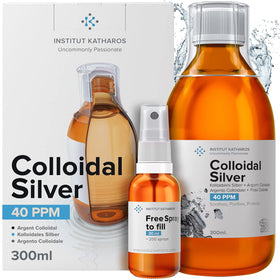 Flacon de 300 ml de liquide d'argent colloïdal d'Institut Katharos