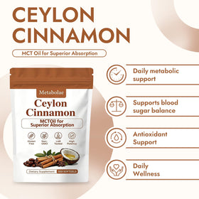 Flacon de 300 softgels de cannelle de Ceylan a balanced routine