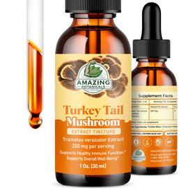 Flacon de 30ml d'extrait de champignon Turkey Tail Amazing Botanicals