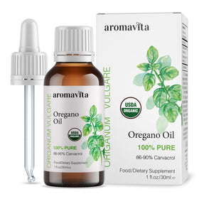Flacon de 30ml d'huile essentielle d'origan AROMAVITA vue de face