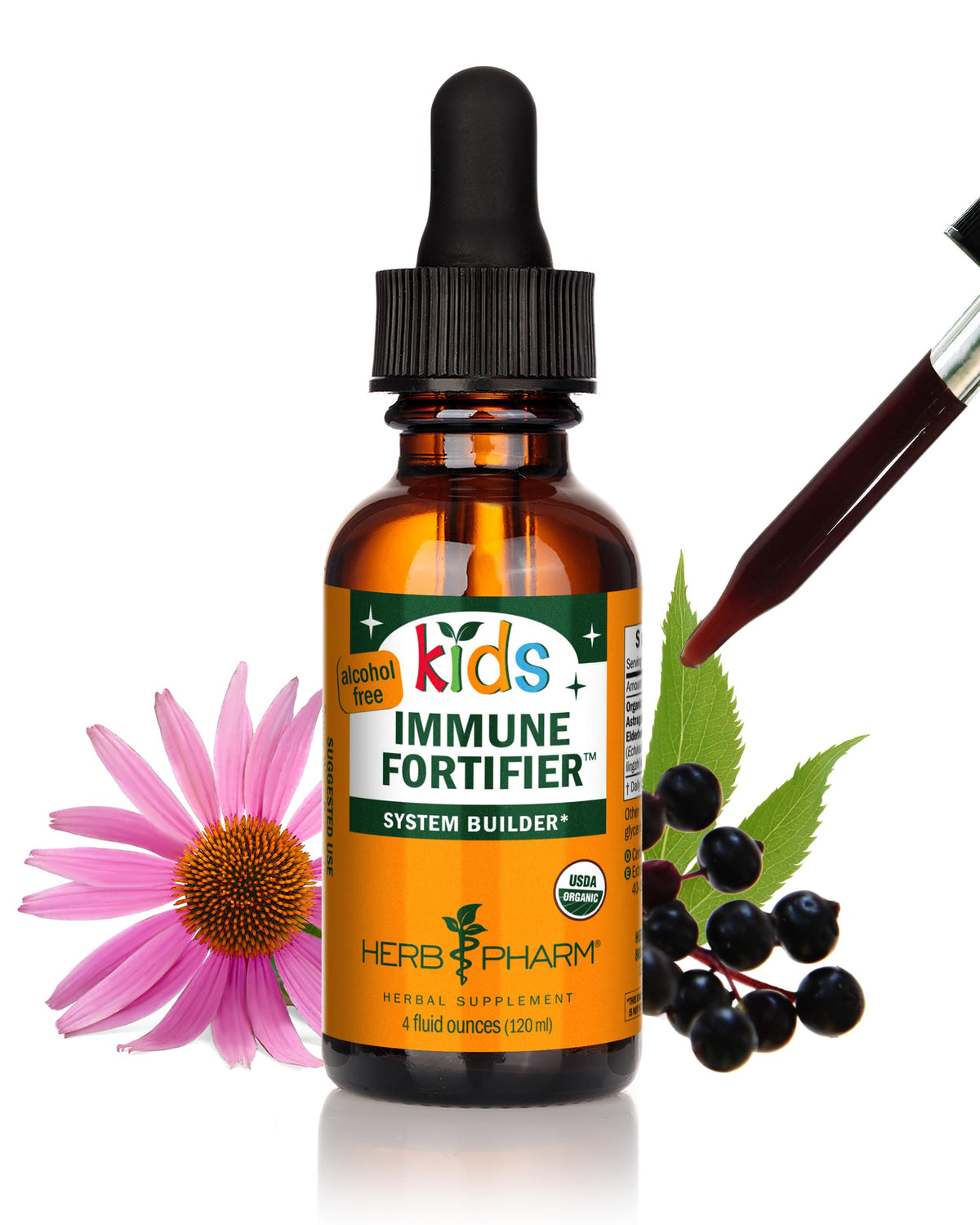 Flacon de 30ml de Complément Alimentaire Liquide Herb Pharm avec étiquette bio
