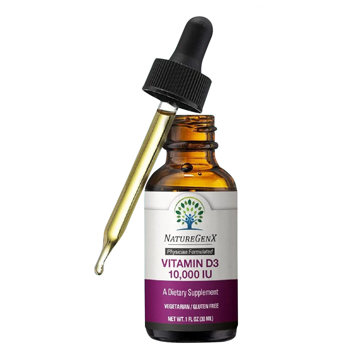 Flacon de 30ml de gouttes liquides de Vitamine D3 NatureGenX
