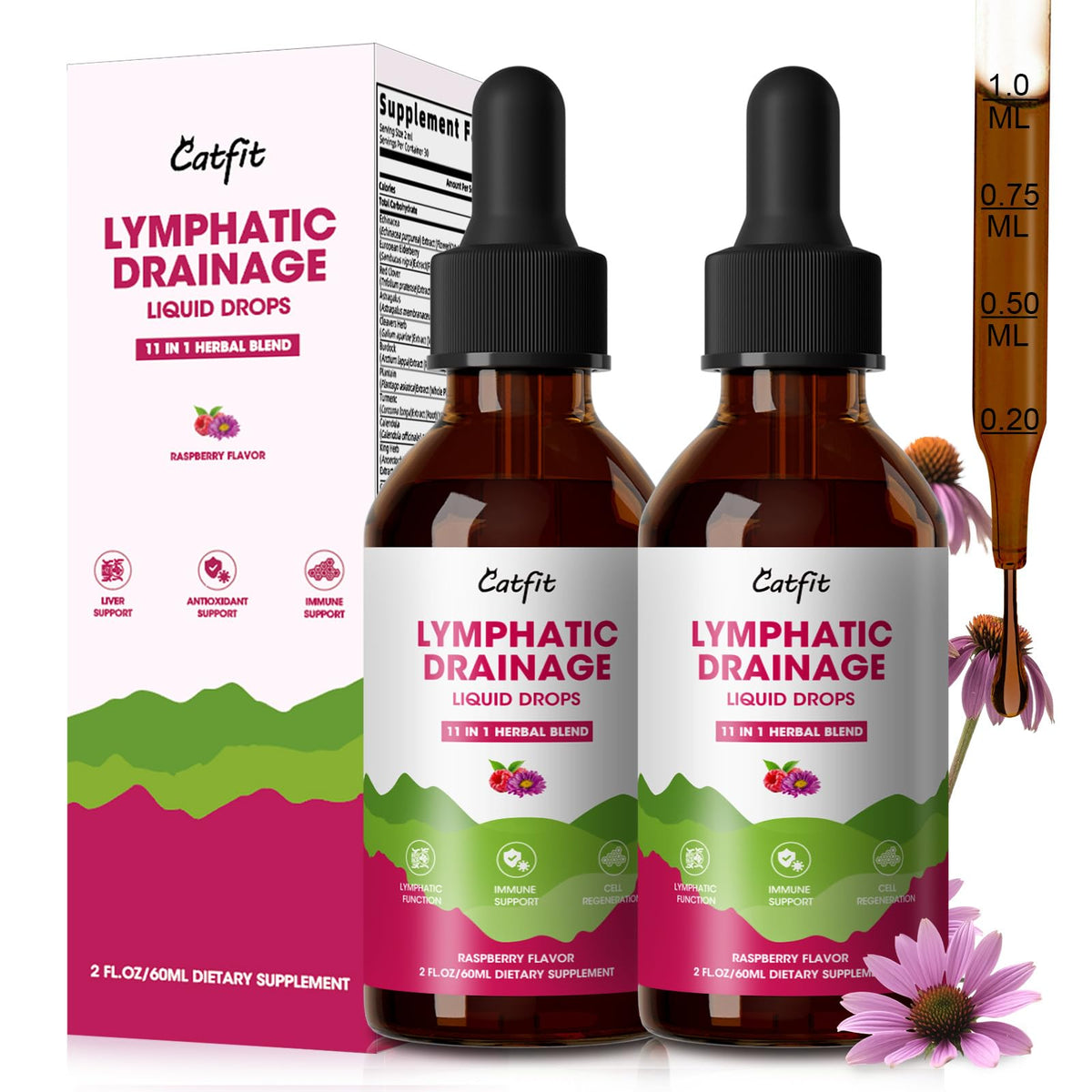 Flacon de 4 Fl Oz de Catfit Complément Alimentaire Échinacée