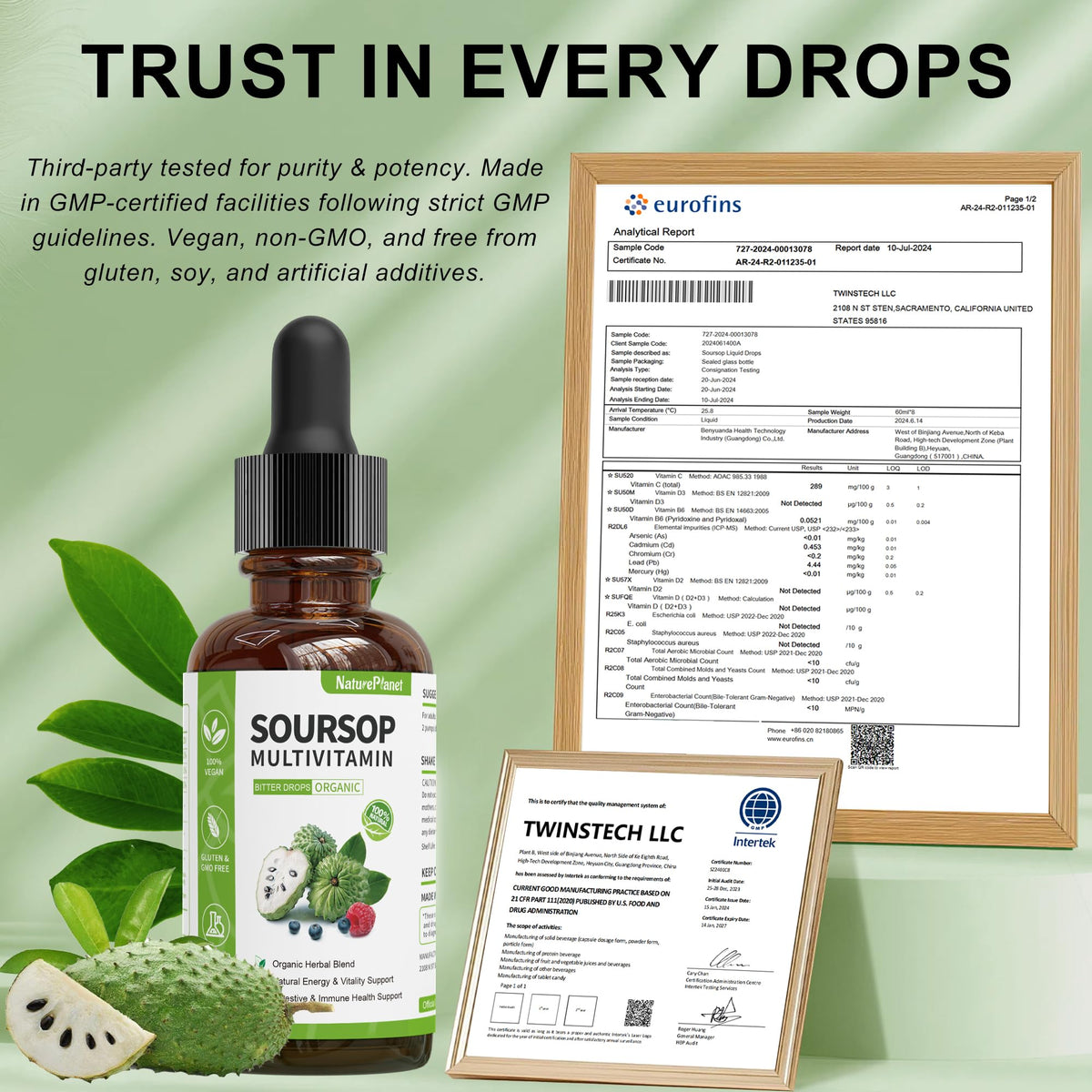 Flacon de 4 Fl Oz de NaturePlanet Soursop Bitters