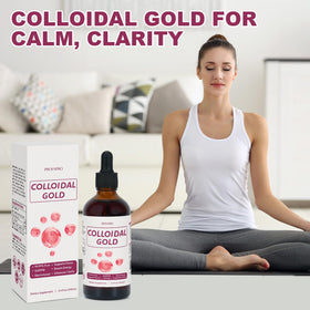 Flacon de 4 oz de colloïdal d'or 24K avec étiquette