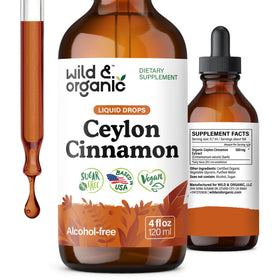 Flacon de 4 oz de compléments de cannelle de Ceylan Wild & Organic