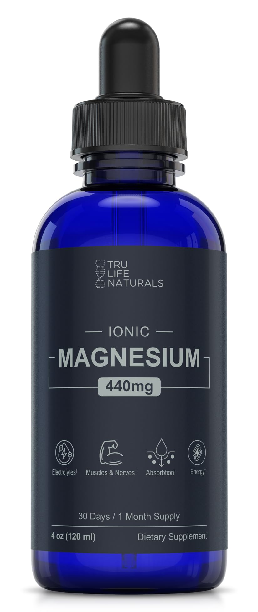 Flacon de 4 oz de gouttes de magnésium ionique TRULIFE NATURALS