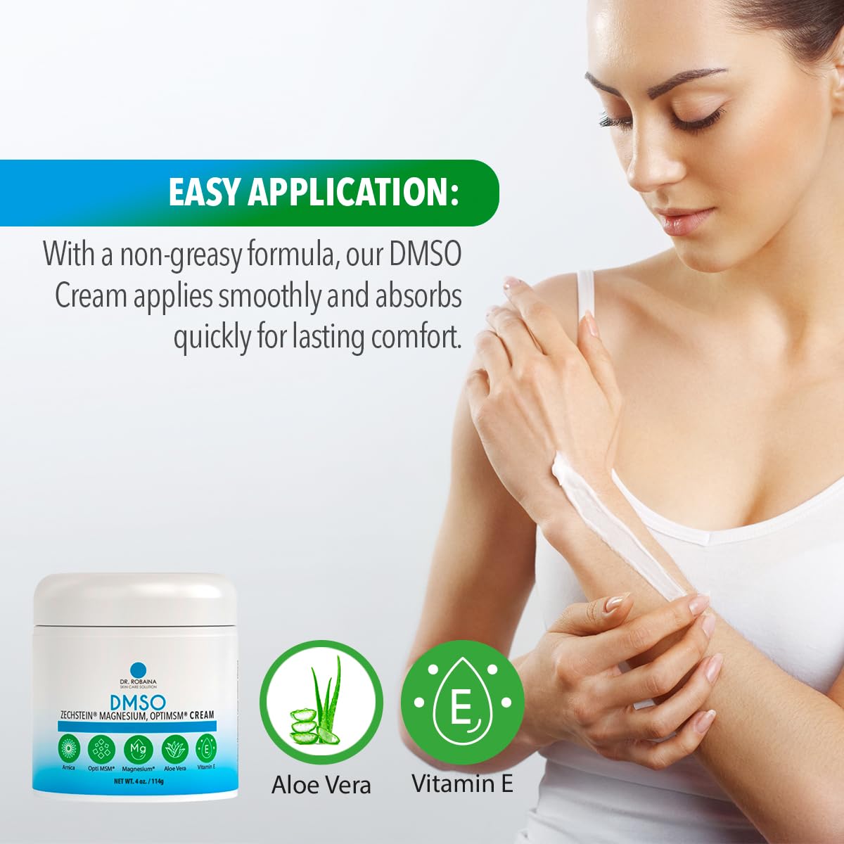 Flacon de 4 oz de la crème DMSO Dr. Robaina