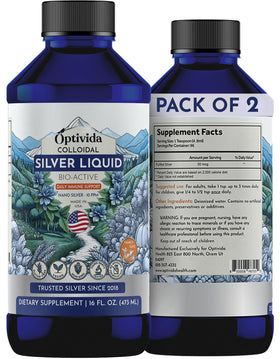Flacon de 473 ml d'Argent Colloïdal Liquide OPTIVIDA 10 PPM