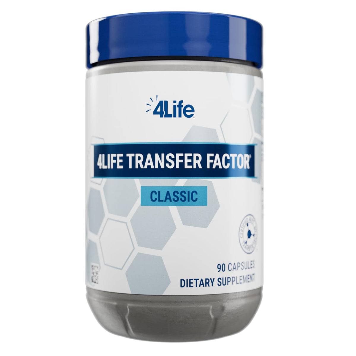 Flacon de 4Life Complément Alimentaire Classic 90 capsules vue de face