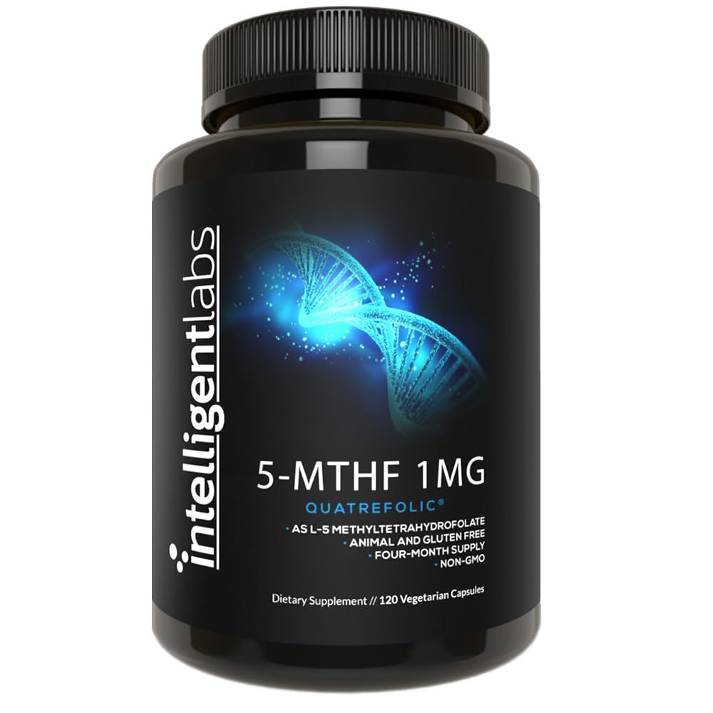 Flacon de 5-MTHF Methylfolate 1mg Quatrefolic Intelligent Labs
