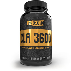 Flacon de 5% Nutrition Core CLA 3600 90 gélules vue de face