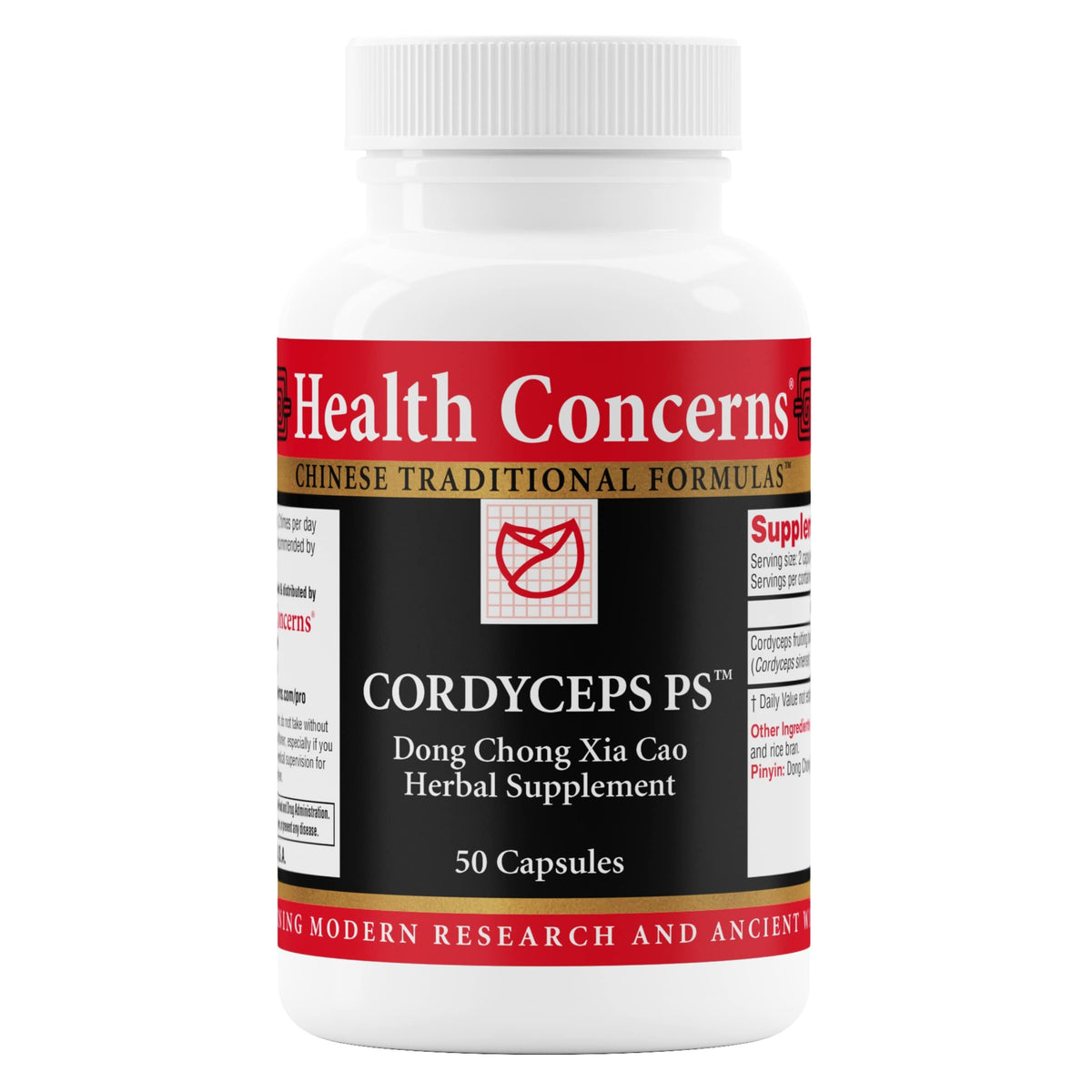 Flacon de 50 capsules de Health Concerns Cordyceps PS
