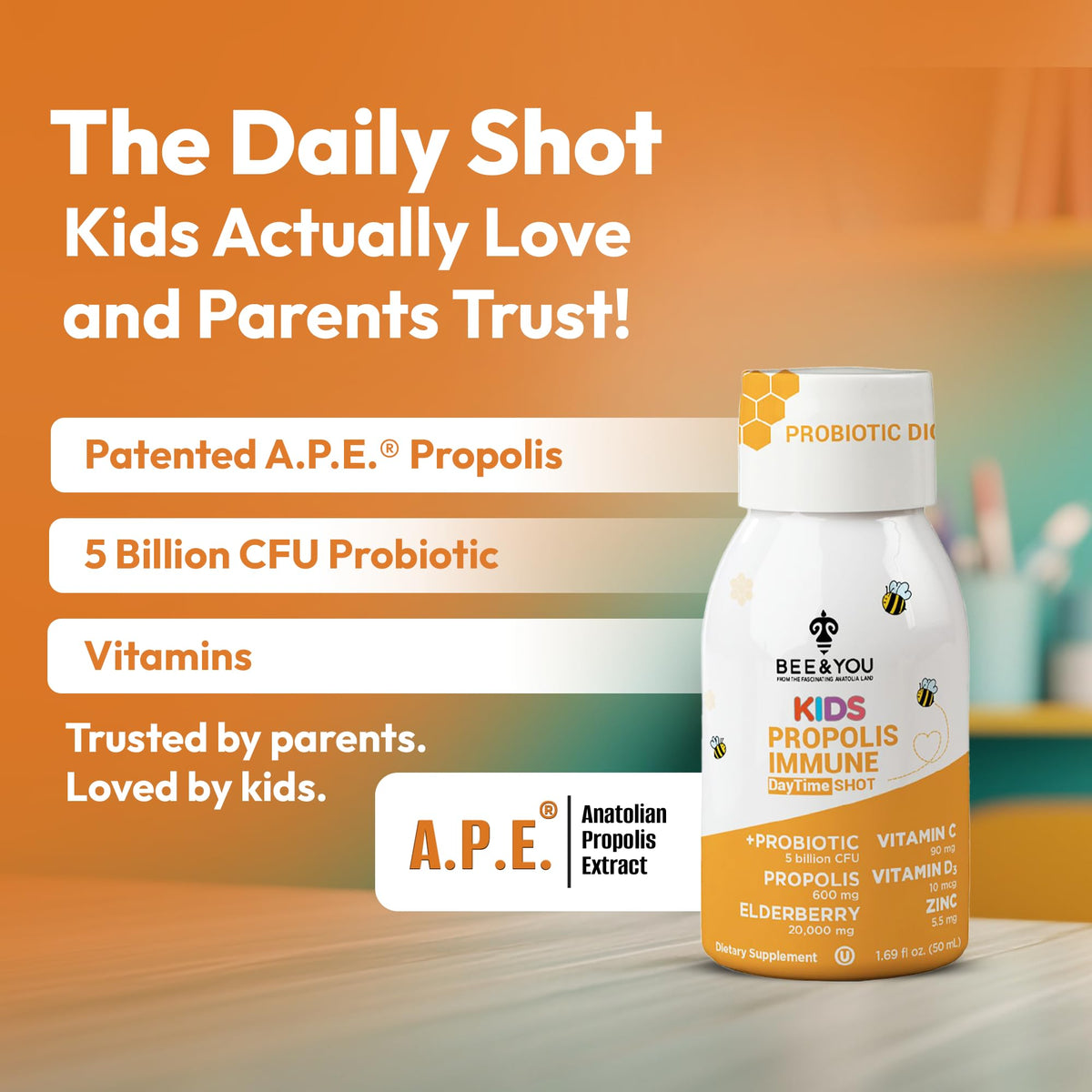 Flacon de 50 ml de Shot Propolis Enfants BEE & YOU