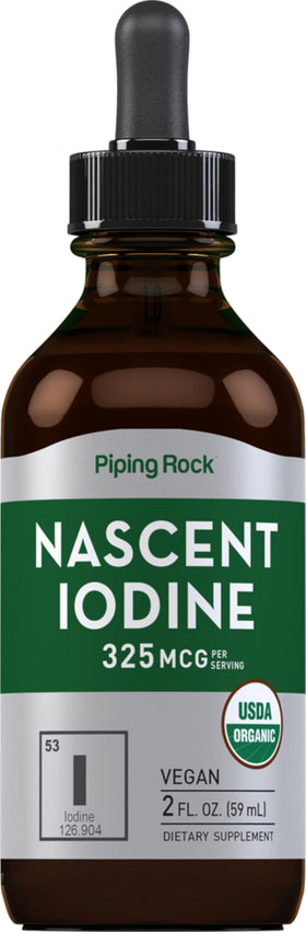 Flacon de 59 ml de Gouttes d'Iode Nascent Bio Piping Rock