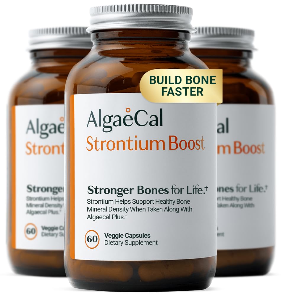 Flacon de 60 capsules ALGAECAL Strontium 680 mg vue de face