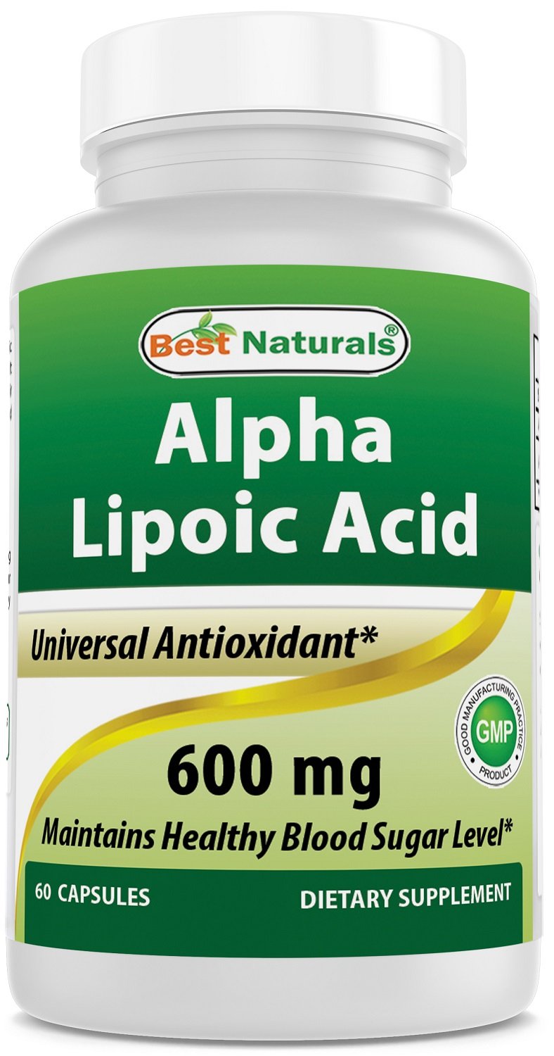 Flacon de 60 capsules d'Acide Alpha Lipoïque 600 mg de Best Naturals