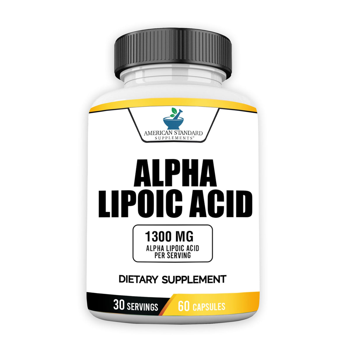 Flacon de 60 capsules d'acide alpha-lipoïque American Standard Supplements
