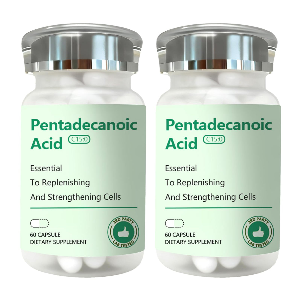 Flacon de 60 capsules d'acide pentadécanoïque DNOUHN