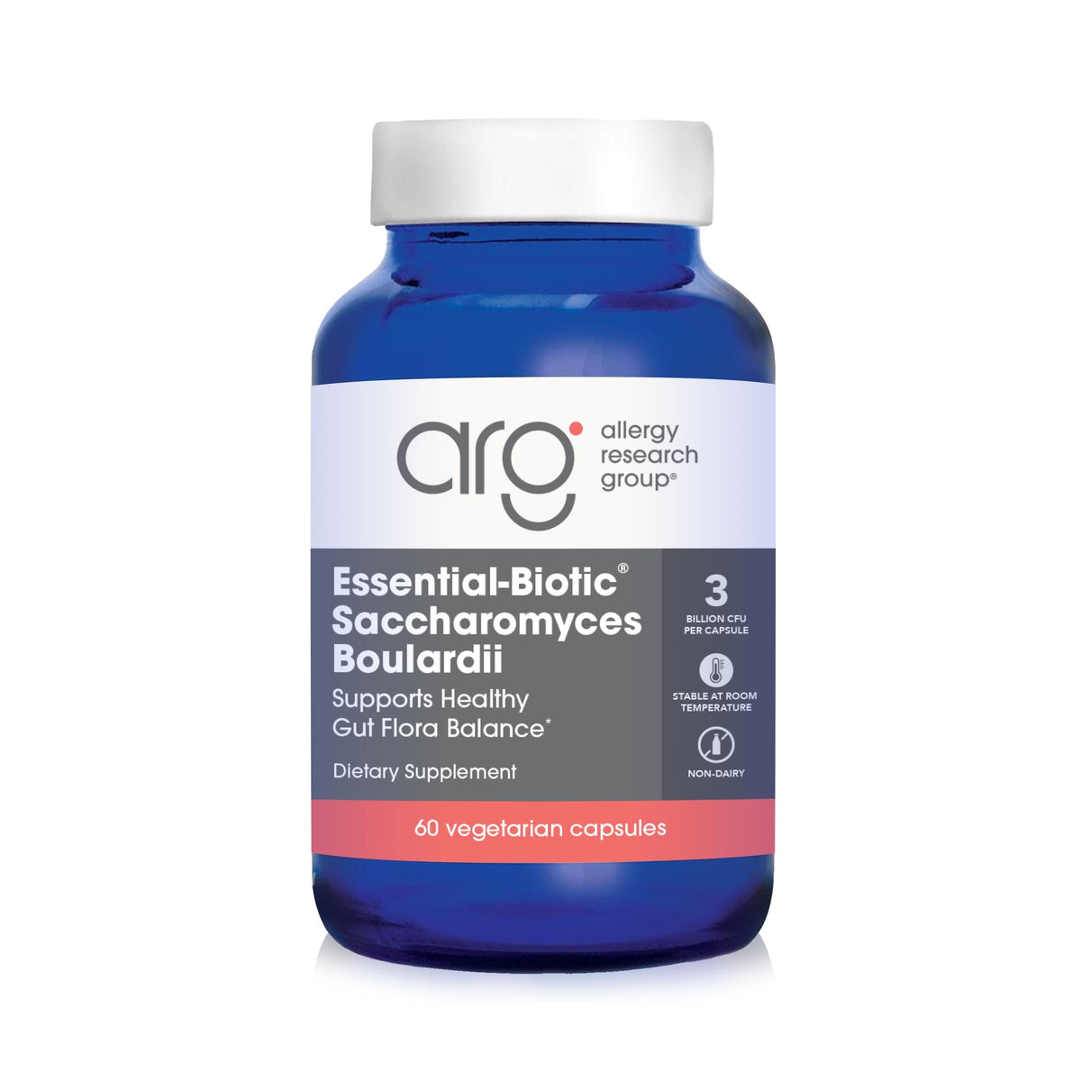 Flacon de 60 capsules d'ARG Essential-Biotic Saccharomyces Boulardii