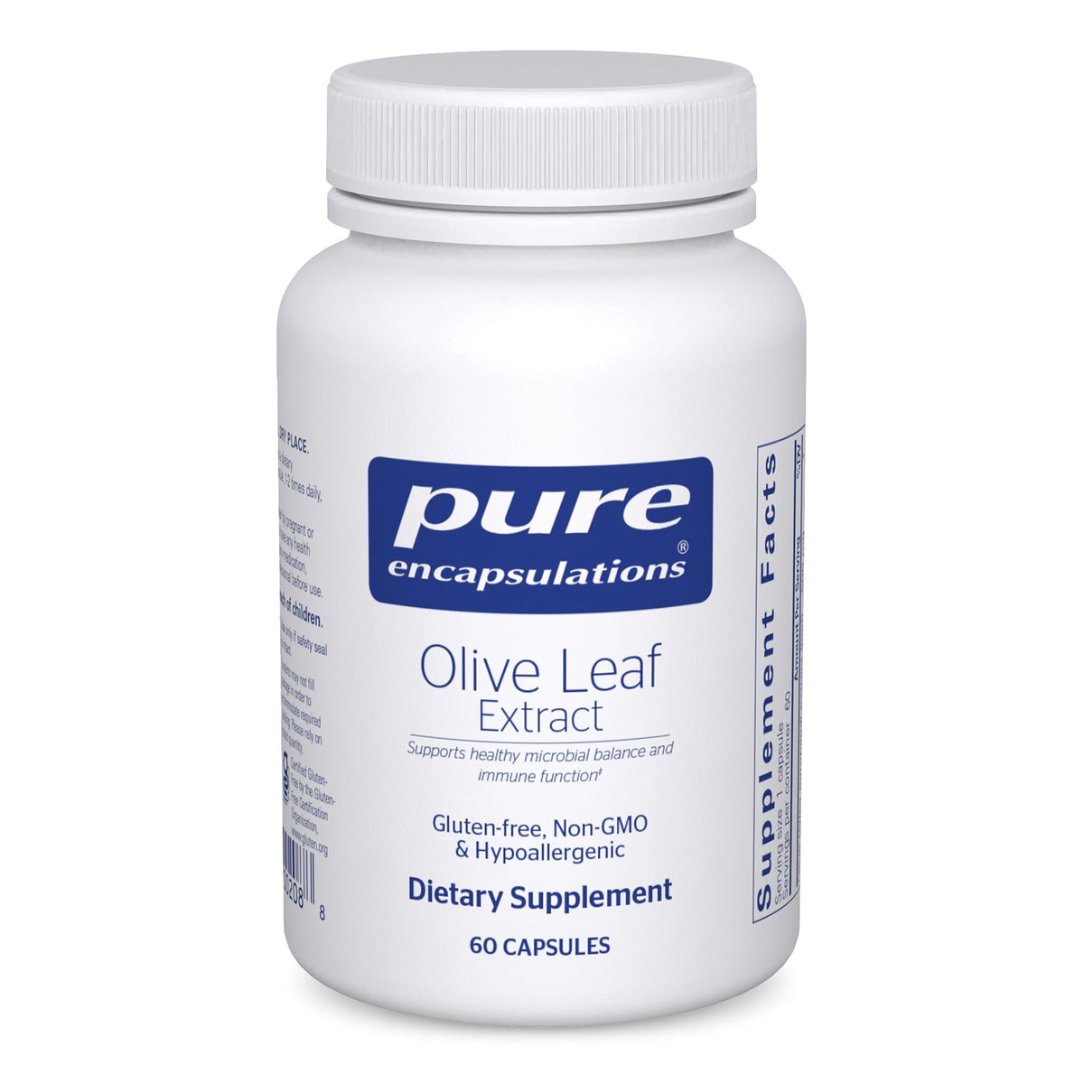 Flacon de 60 capsules d'extrait de feuille d'olivier Pure Encapsulations