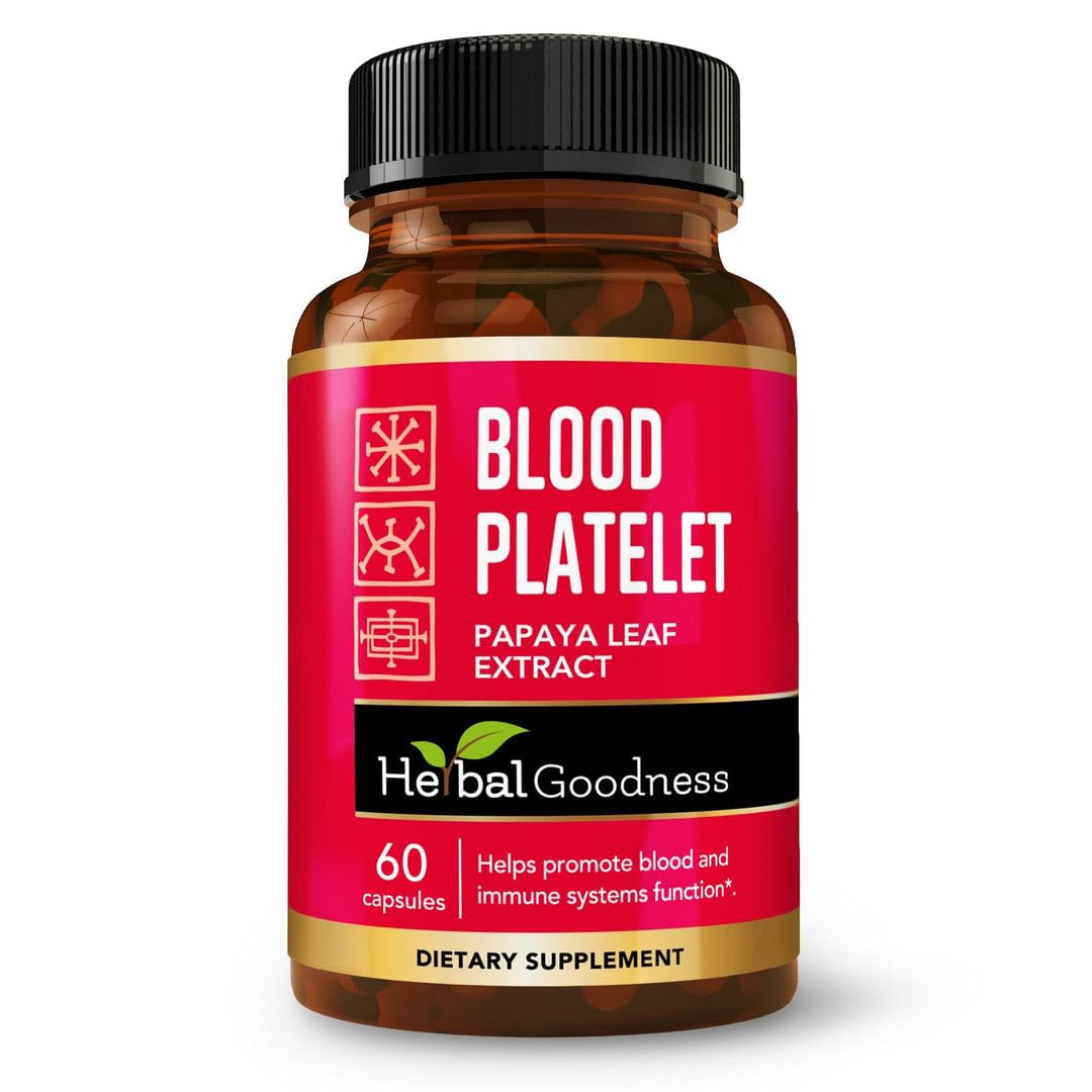 Flacon de 60 capsules d'extrait de feuille de papaye Herbal Goodness