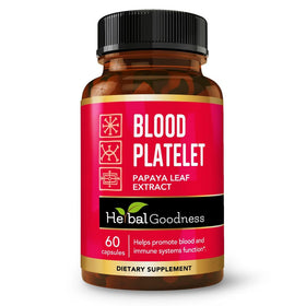Flacon de 60 capsules d'extrait de feuille de papaye Herbal Goodness