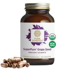 Flacon de 60 capsules d'extrait de pépins de raisin PURE SYNERGY