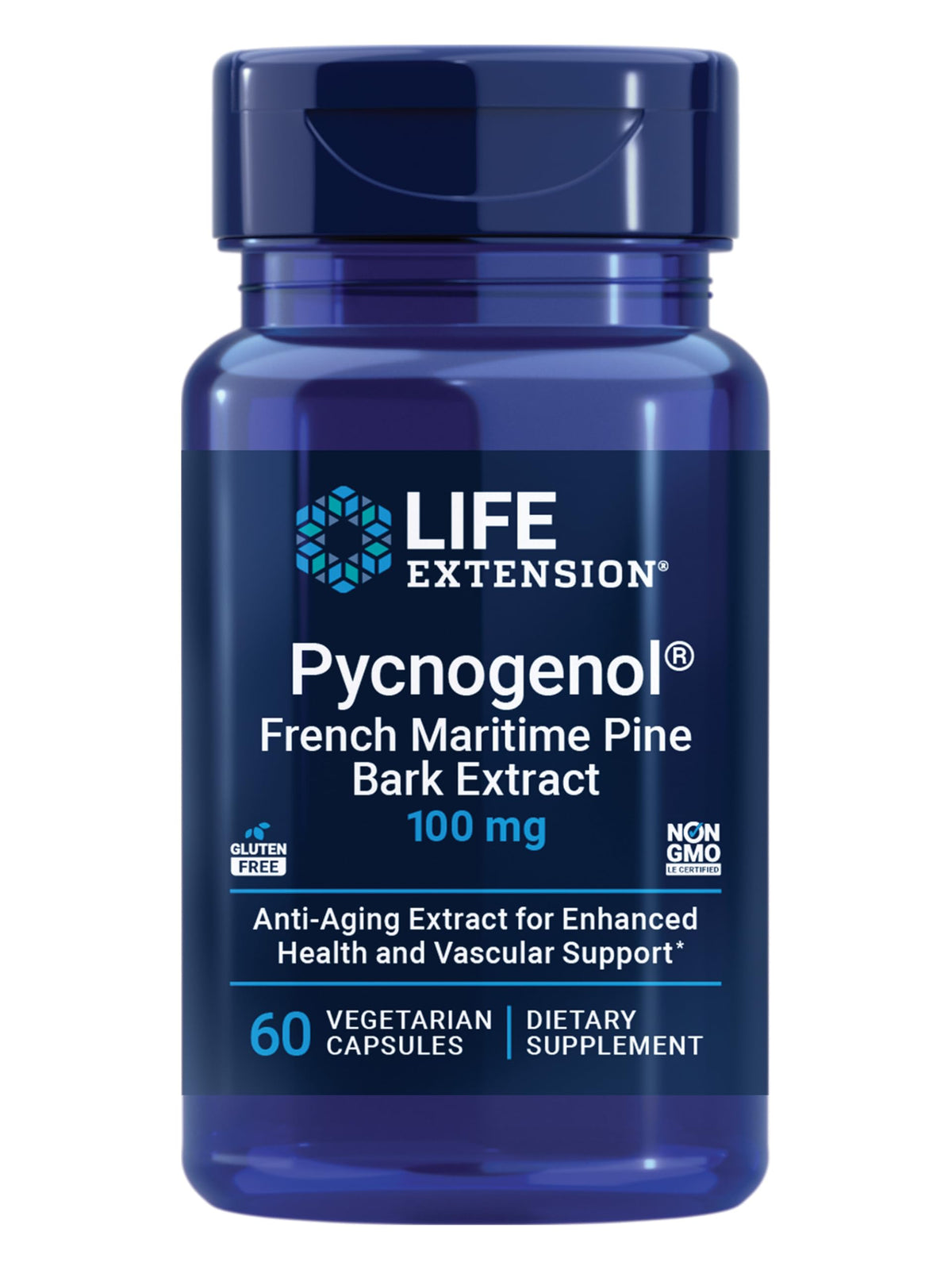 Flacon de 60 capsules d'extrait de pin maritime français Life Extension