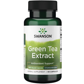 Flacon de 60 capsules d'extrait de thé vert Swanson 500 mg