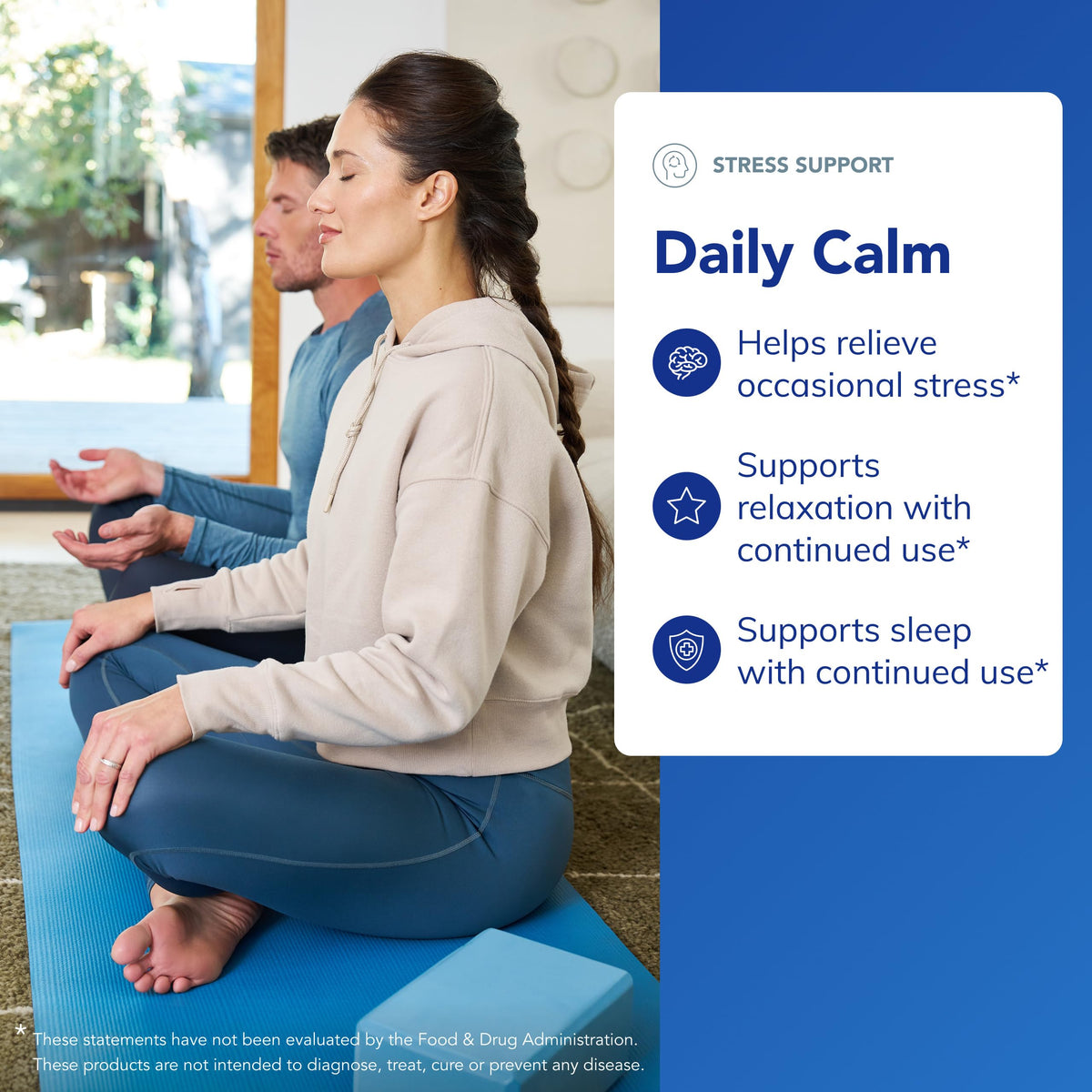 Flacon de 60 capsules Daily Calm de Pure Encapsulations sur fond blanc