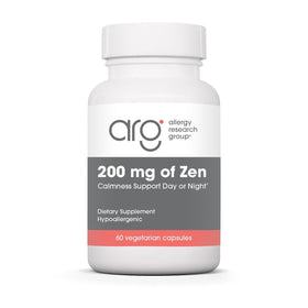 Flacon de 60 capsules de 200 mg Zen L-Theanine GABA d'Allergy Research Group
