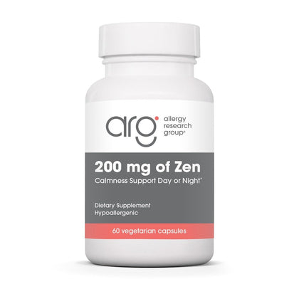 Flacon de 60 capsules de 200 mg Zen L-Theanine GABA d'Allergy Research Group