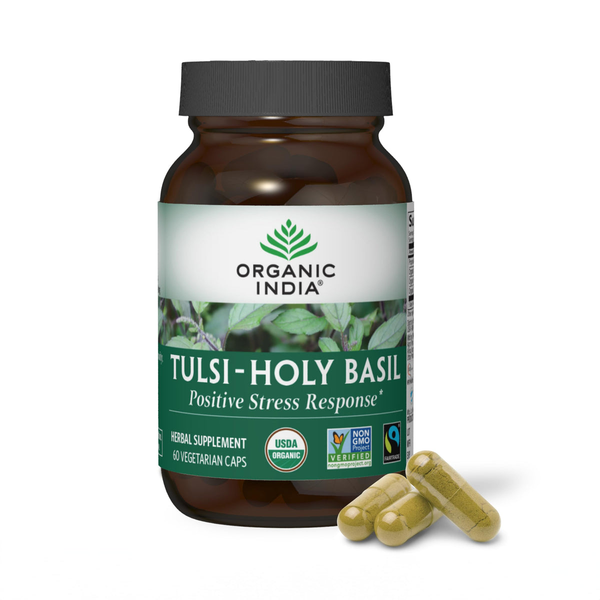 Flacon de 60 capsules de Basilic Sacré Bio ORGANIC INDIA