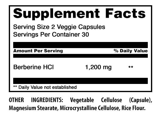 Flacon de 60 capsules de Berbérine Amazing Nutrition