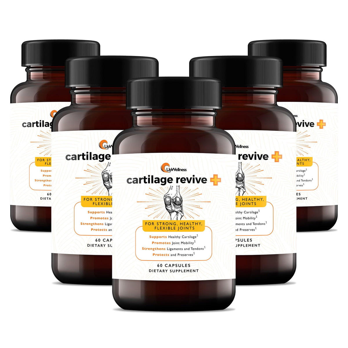 Flacon de 60 capsules de Cartilage Revive d'UpWellness