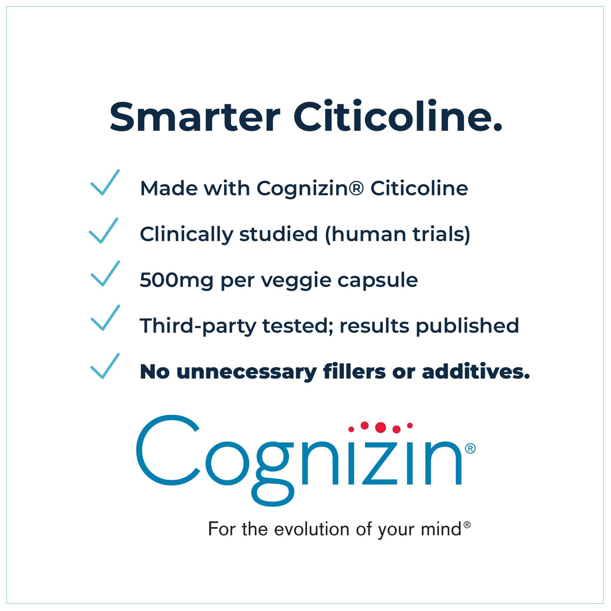 Flacon de 60 capsules de Citicoline 500mg, étiquette visible