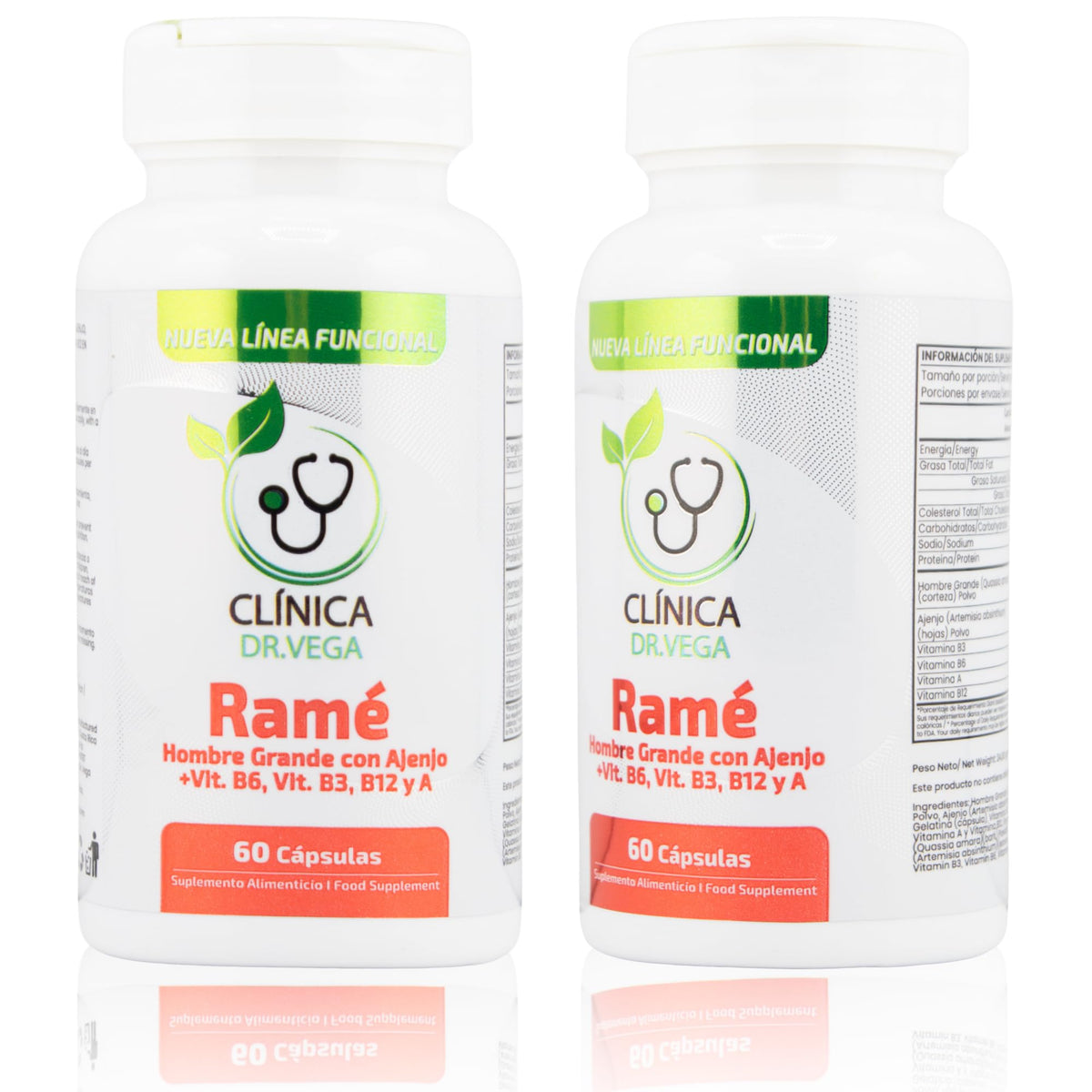 Flacon de 60 capsules de CLÍNICA DR. VEGA Rame Quassia Amara + Absinthe