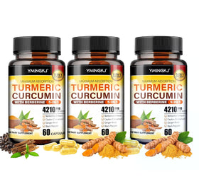 Flacon de 60 capsules de complément alimentaire Curcuma YMINGKJ