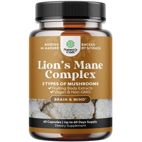 Flacon de 60 capsules de complément alimentaire Natures Craft Champignon Lion
