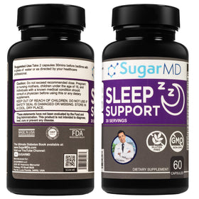Flacon de 60 capsules de complément alimentaire sommeil SugarMD