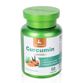 Flacon de 60 capsules de curcuma JulyDeer vue de devant
